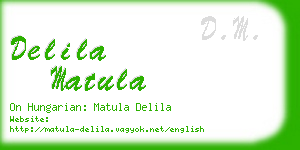 delila matula business card
